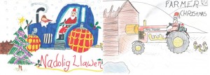 Season’s Greetings: Winning Welsh and English cards by Lucy Beddowes,9, and Drew Morris, 10.