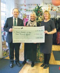 Charity cashes in: Lloyds Bank make £3,000 donation to Bucketful of Hope