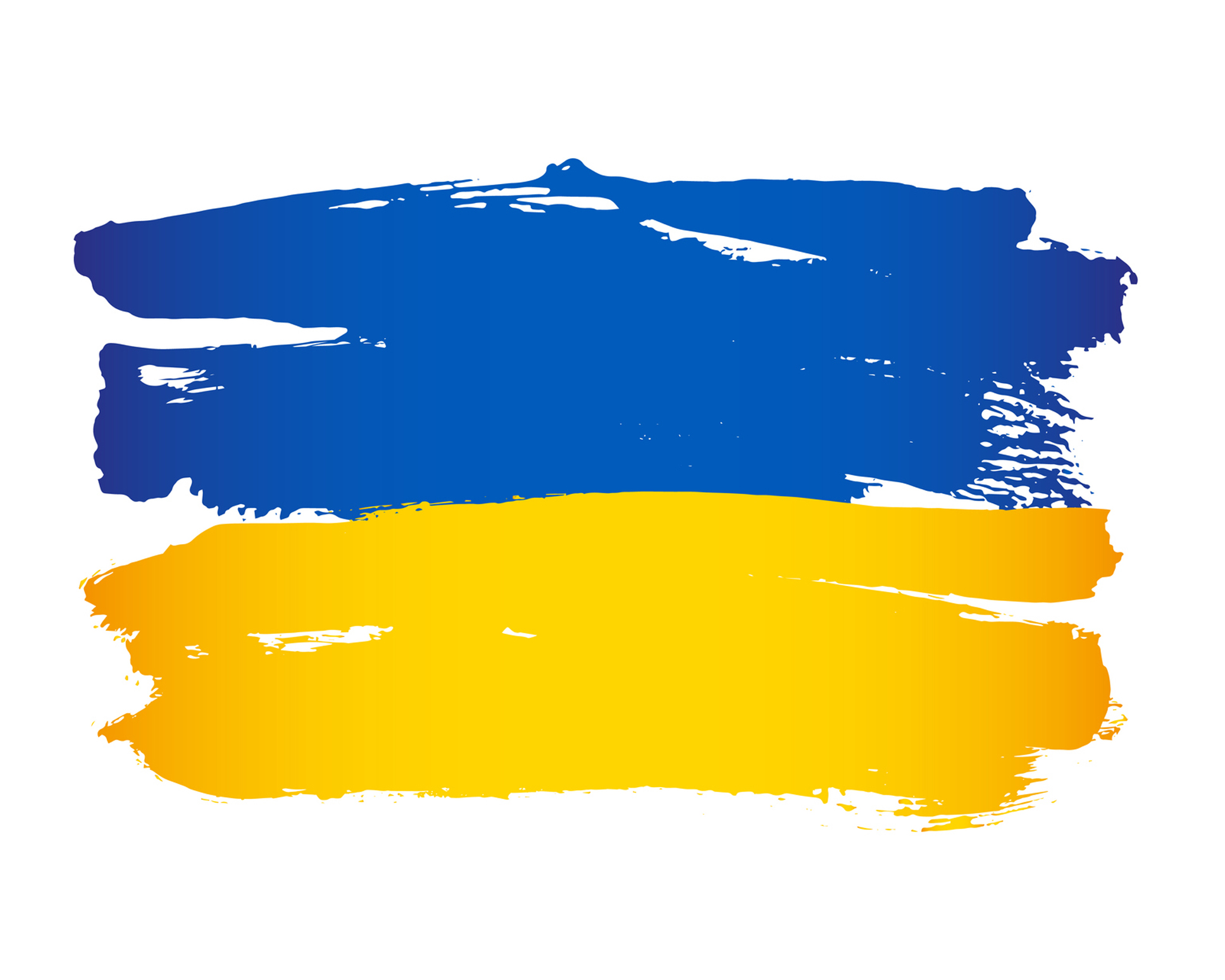 Ukrainian flag. Blue and yellow brush strokes, hand drawn. Vector  illustration isolated on white background. – The Pembrokeshire Herald
