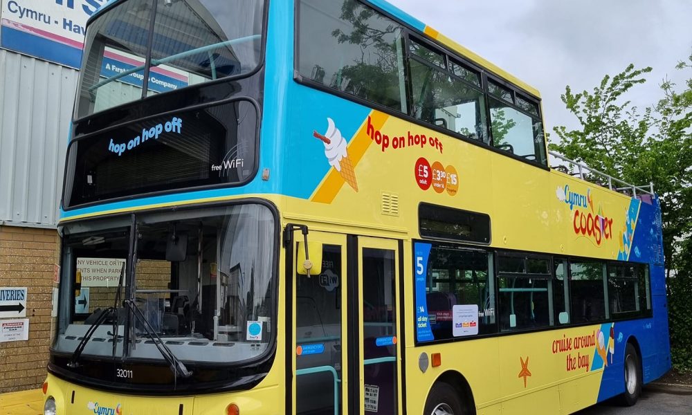 Fantastic conversion of old double decker as hop on hop off bus