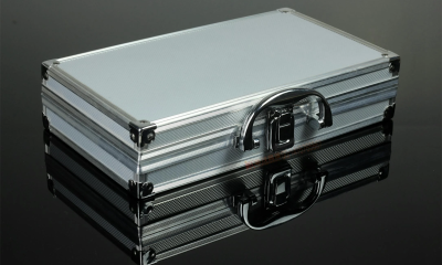 Grey Metal Briefcase